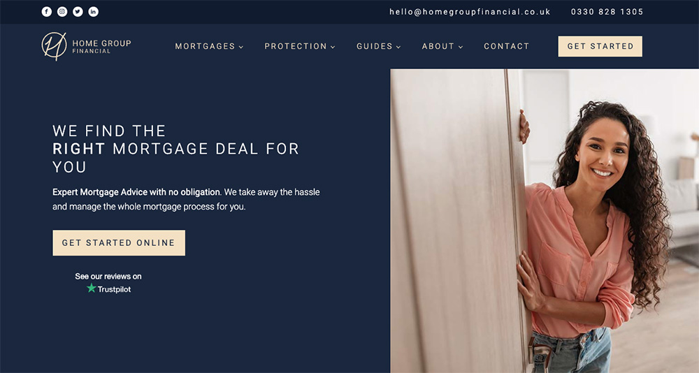 Home Group Financial Website