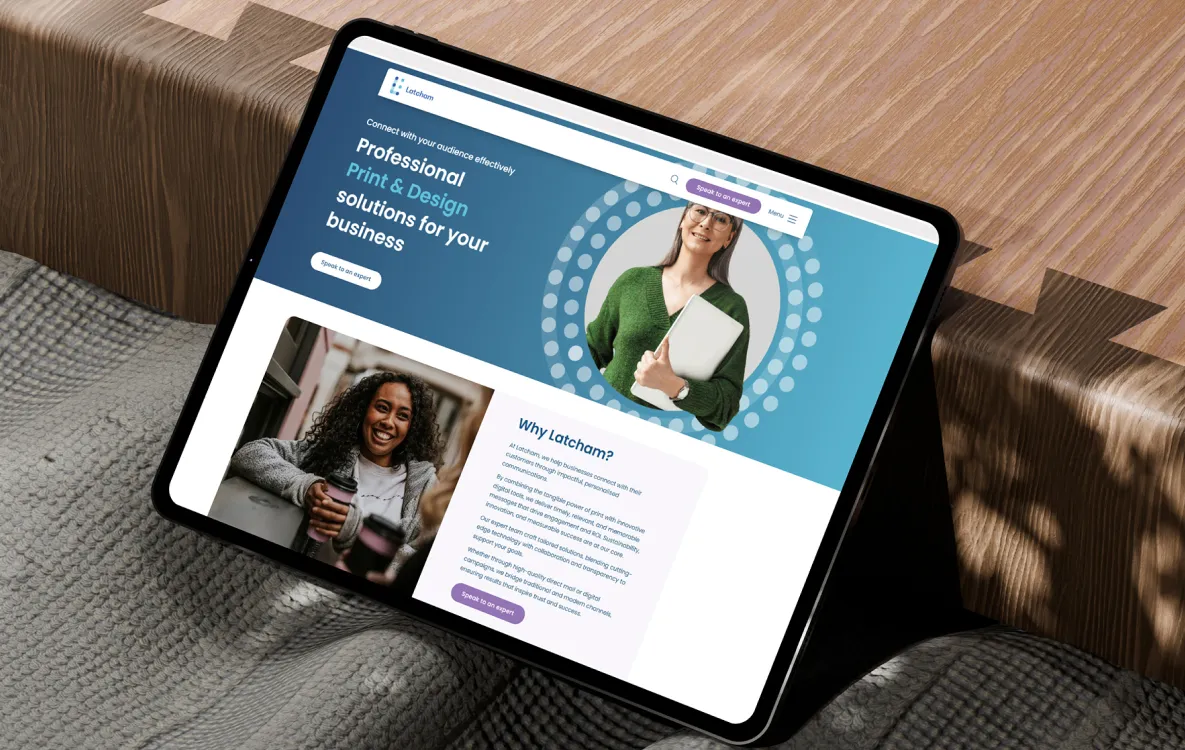 Latcham website on an iPad